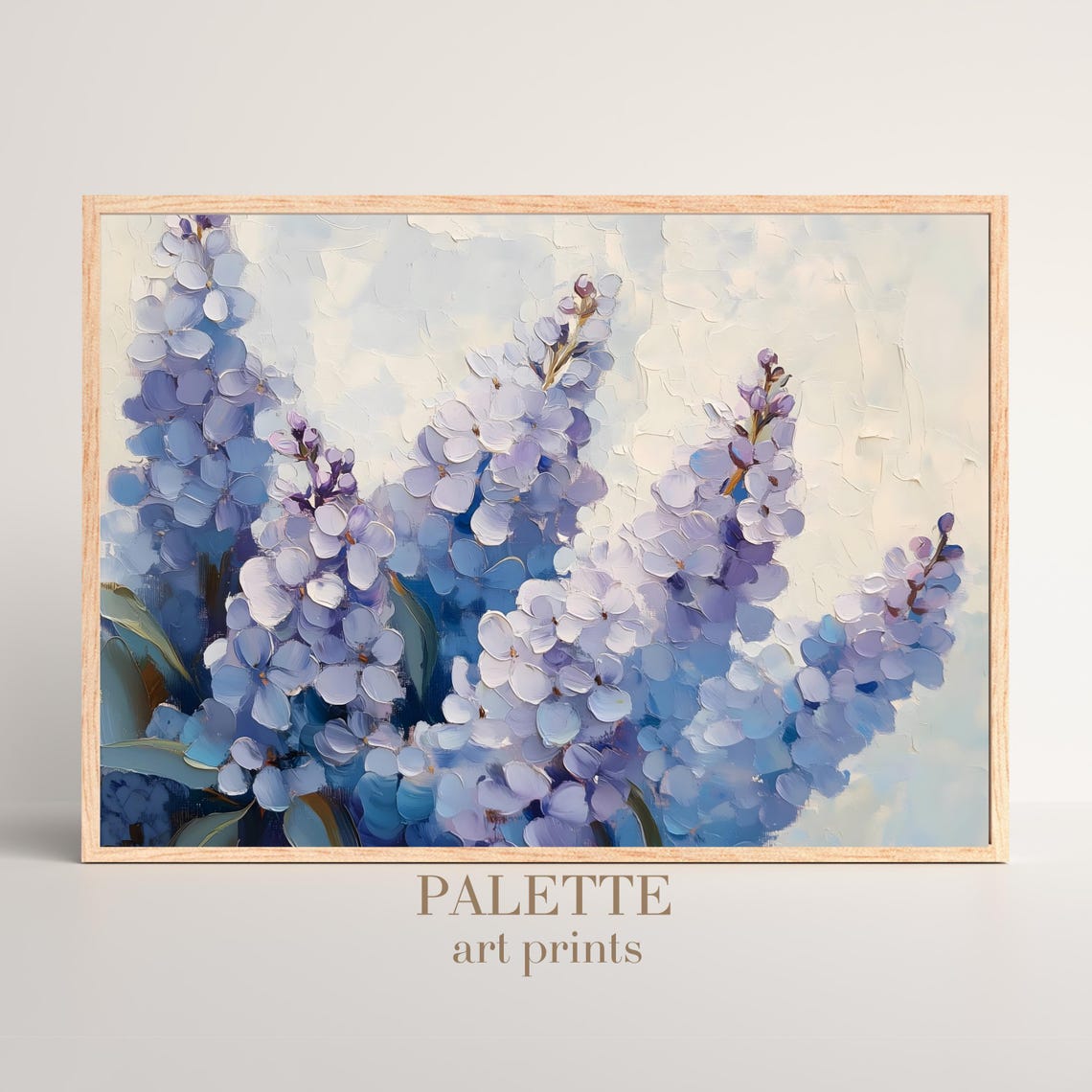 Dreamy Lavender Blossom Impasto Soft Periwinkle Floral Print