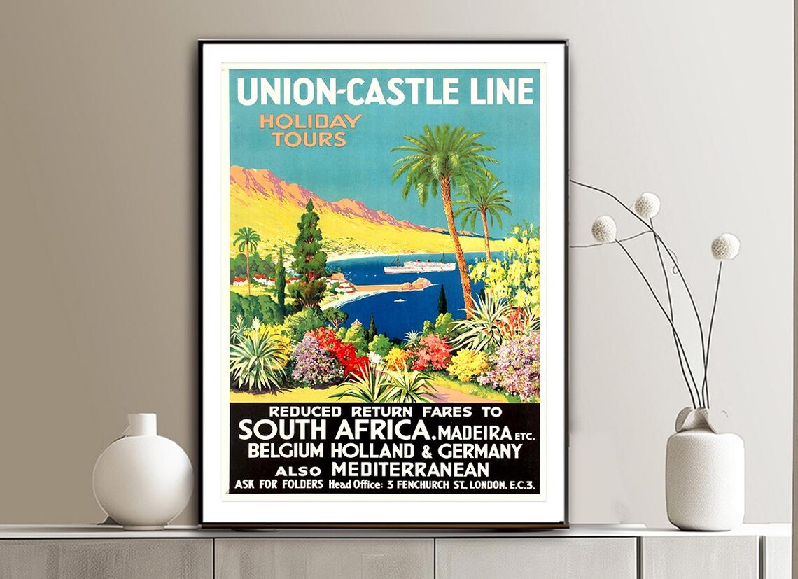 Union Castle Line Vintage Travel Poster, South Africa - Image 2