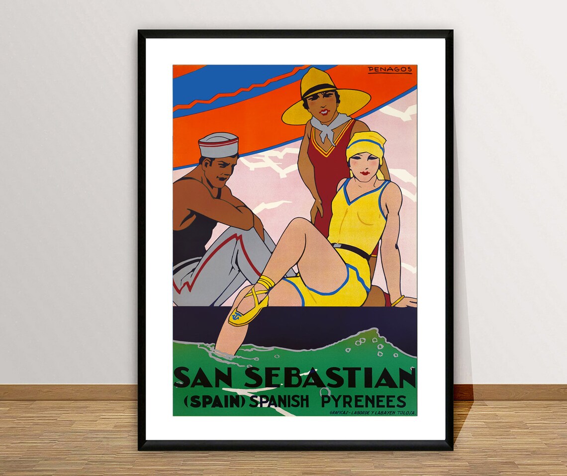 San Sebastian Spain Vintage Travel Poster Print - Image 2