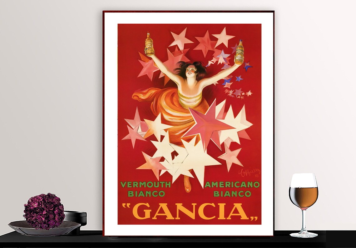 Gancia Wine Vintage Food Drink Travel Poster