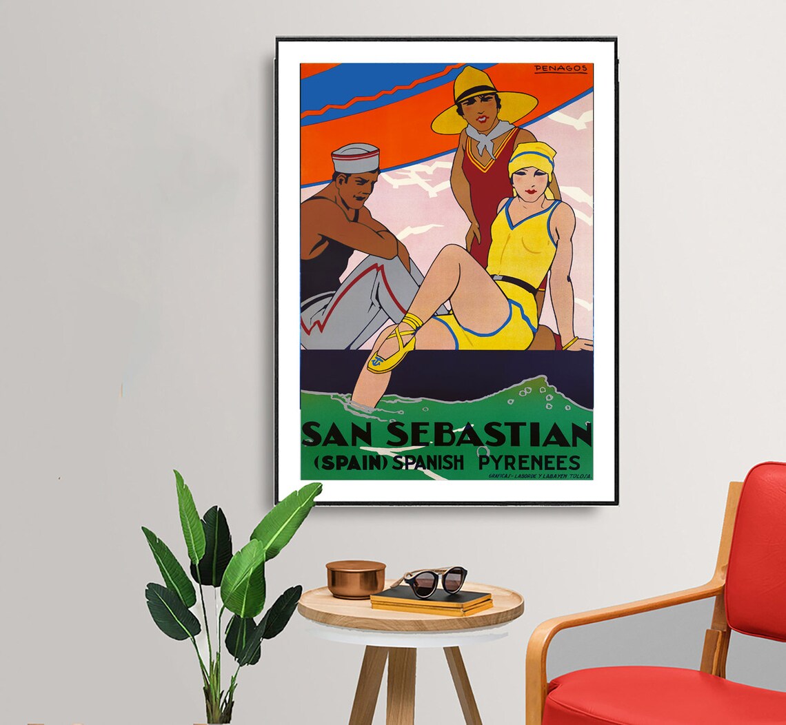 San Sebastian Spain Vintage Travel Poster Print - Image 3