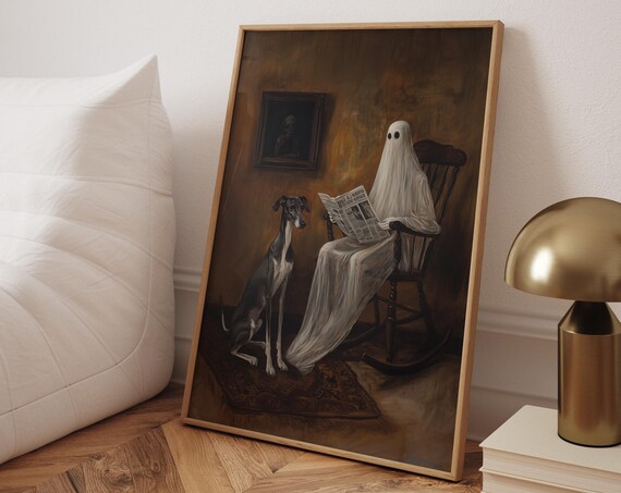 Ghost And Dachshund Halloween Bathroom Decor