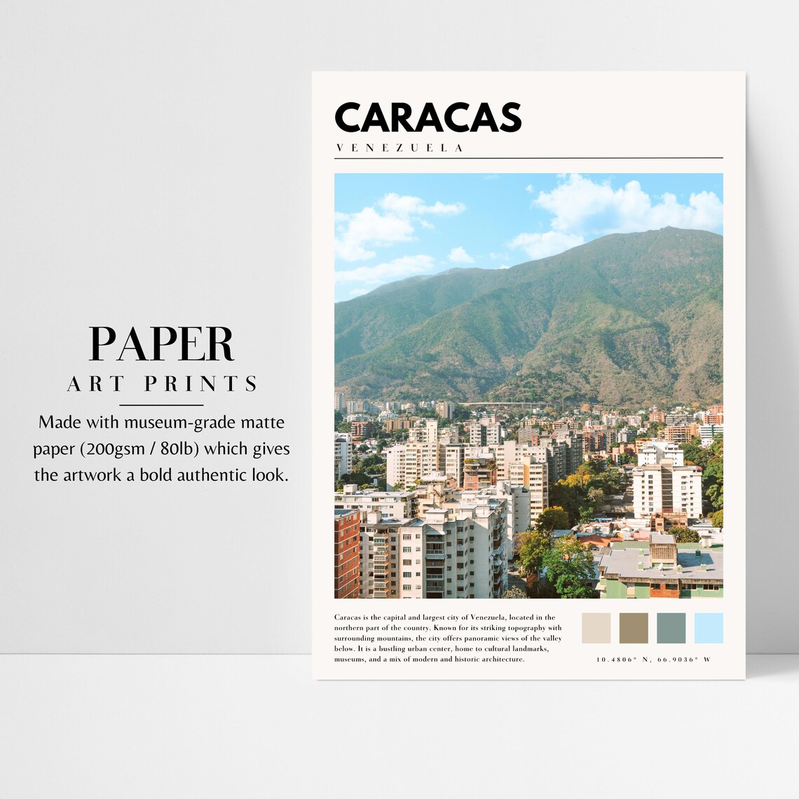 Caracas, Venezuela Travel Poster, City Photography - Image 3