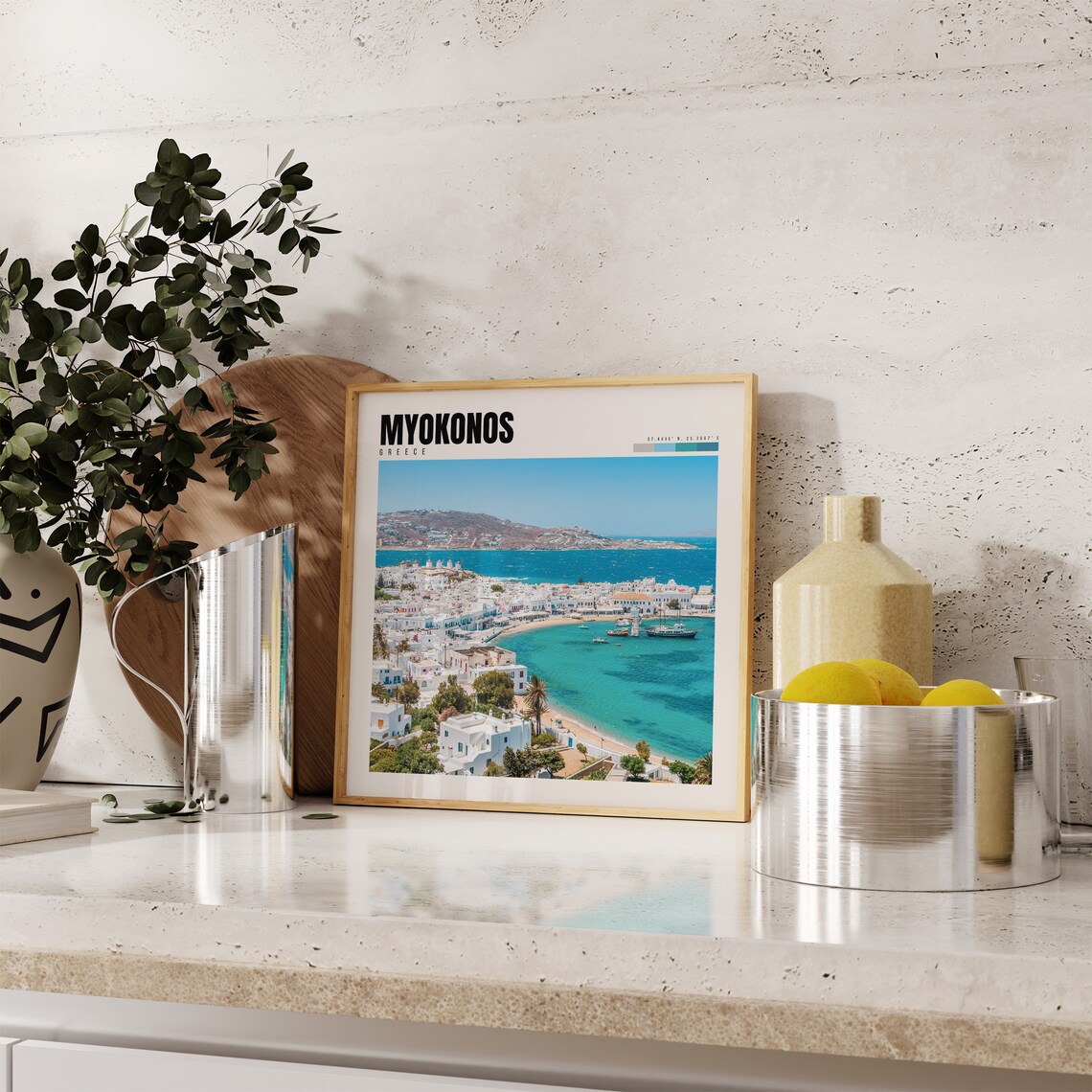 Mykonos Greece Travel Poster, Mykonos Decor - Image 4