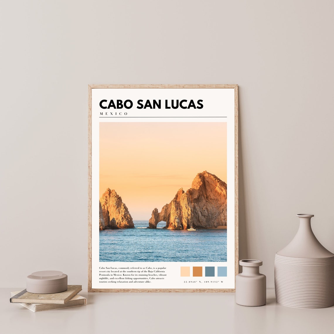 Cabo San Lucas Mexico El Arco Rock Formation Sunset Beach Poster - Image 4
