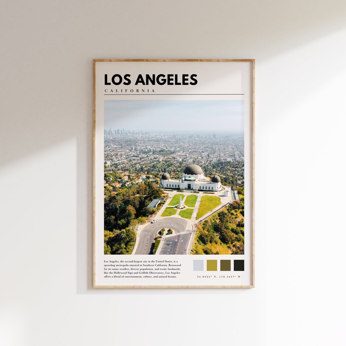 Los Angeles Griffith Observatory Overlooking the City Poster