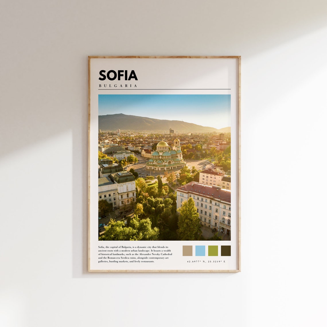 Sofia Bulgaria Photo, Travel Poster