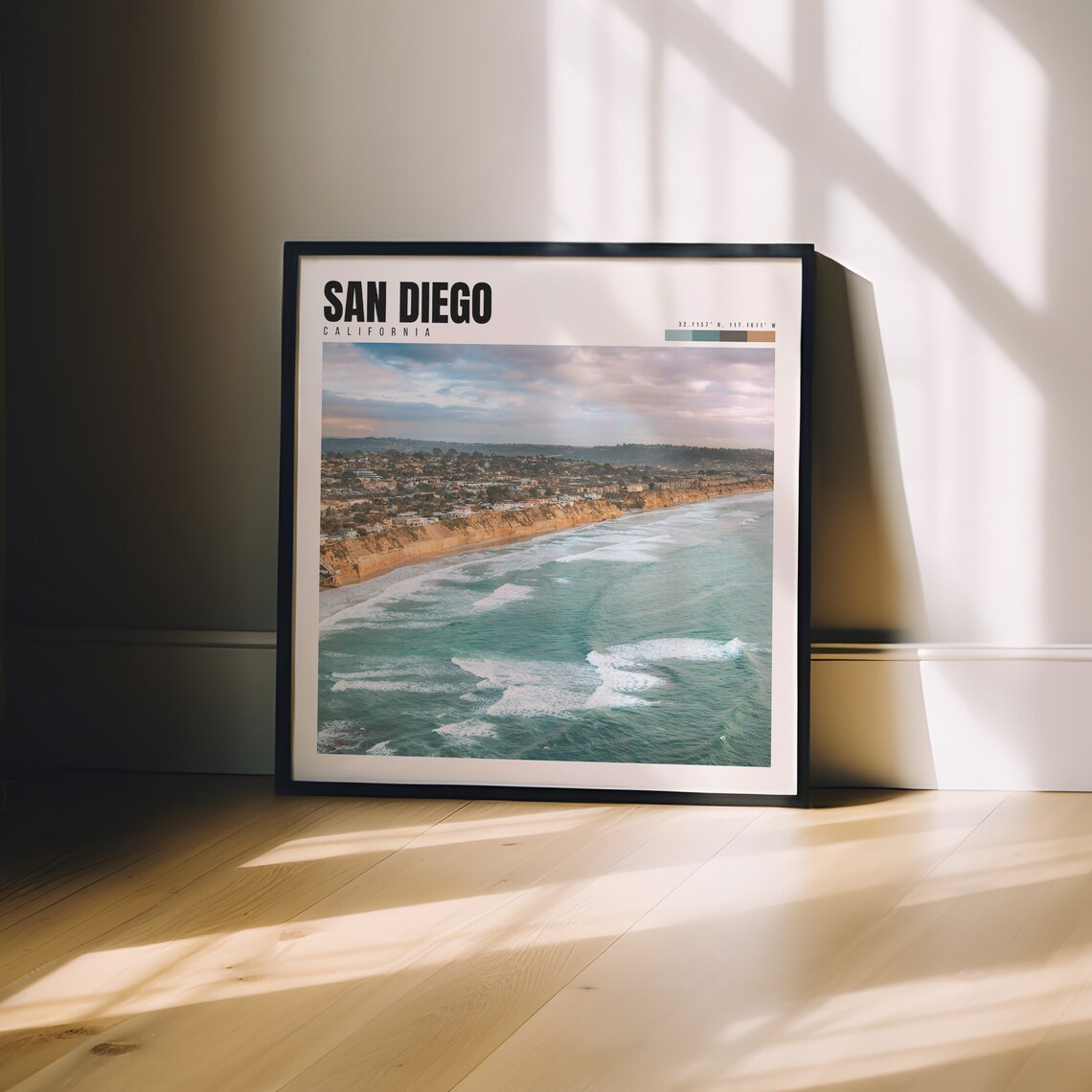 San Diego California Travel Poster, La Jolla Beach - Image 3