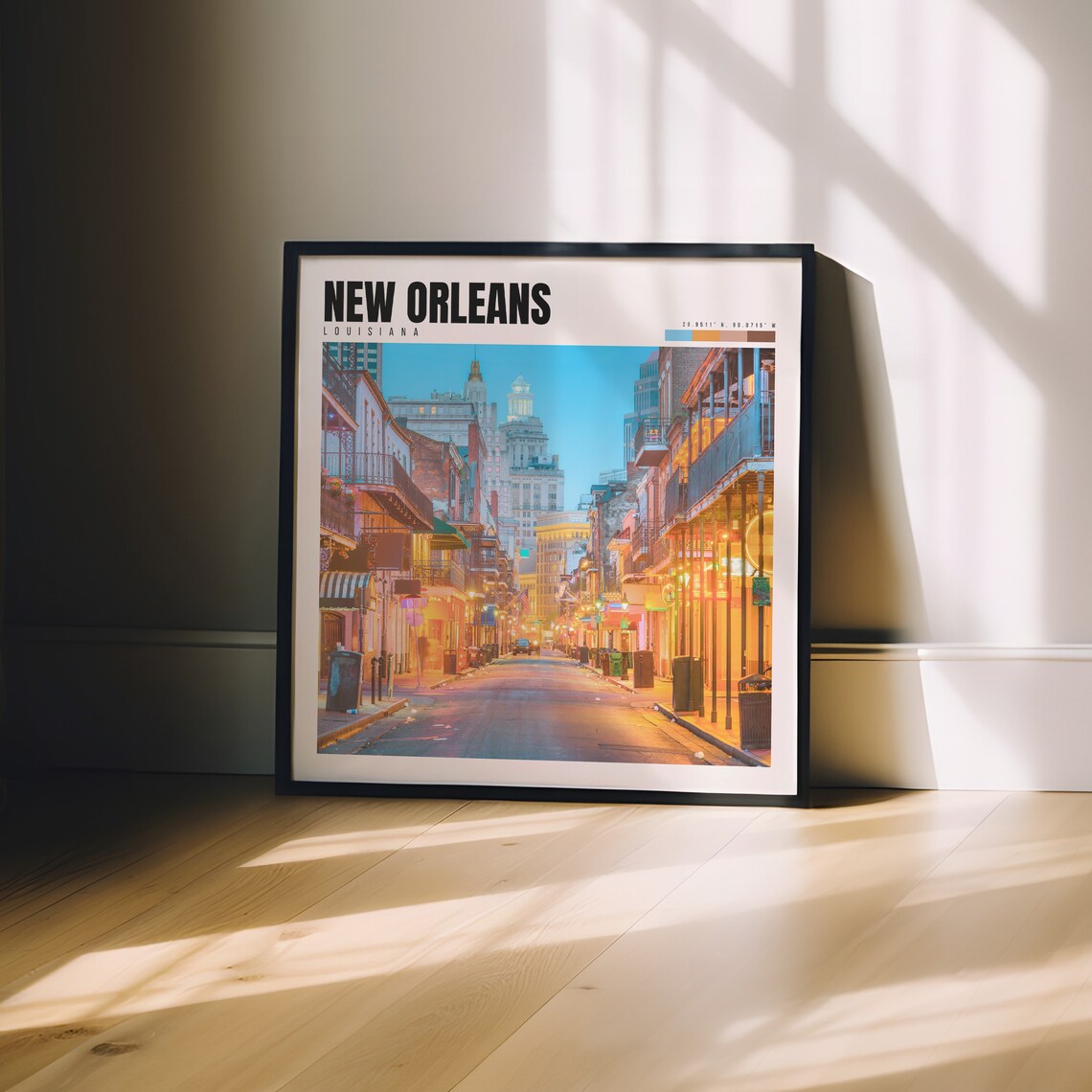 New Orleans Bourbon Street Dusk French Quarter Louisiana Travel Poster - Image 3