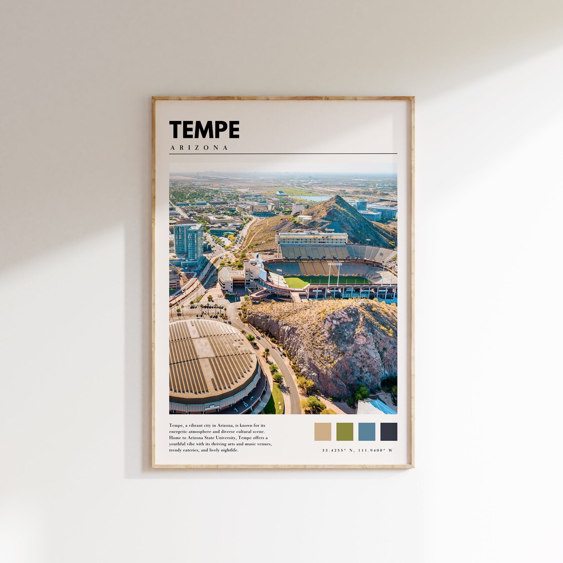 Tempe Arizona State University Travel Poster