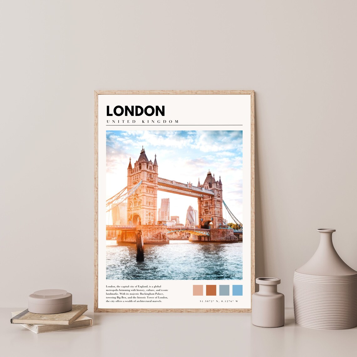 London Tower Bridge, UK Photo Travel Poster Print - Image 4