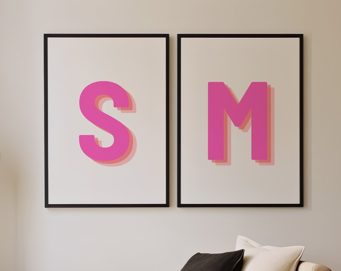 Retro 3D Alphabet Bundle, Monogram Letter - Image 5