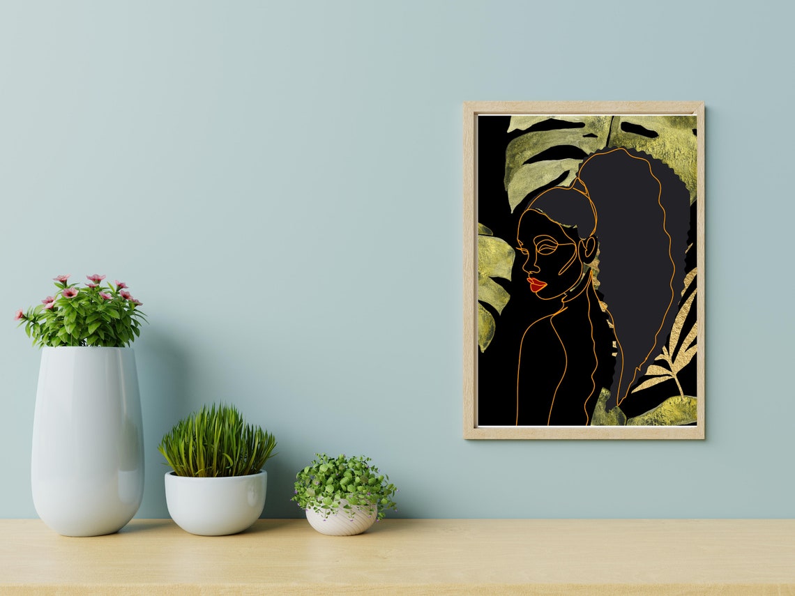 Black Girl Magic Boho Plant Art Print - Image 3
