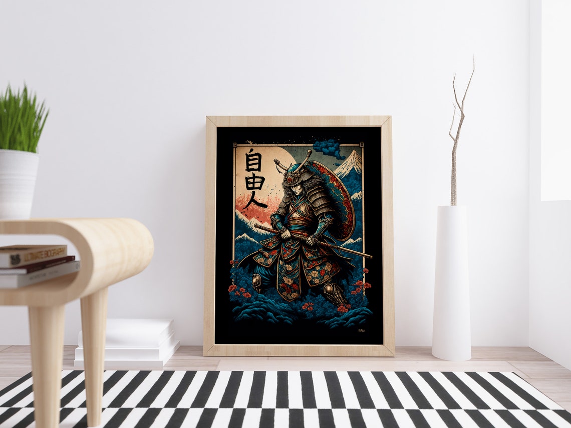 Samurai Warrior Before Mount Fuji Japanese Spirit Art Poster - Image 5