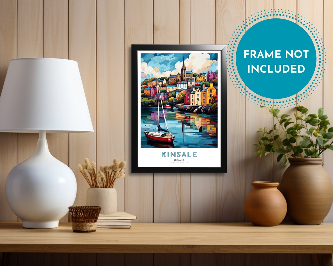 Kinsale Ireland Travel Poster Art Nouveau Print Kinsale Wall Art Kinsale Painting Irish Gift Coastal Ireland Print County Cork - Image 3