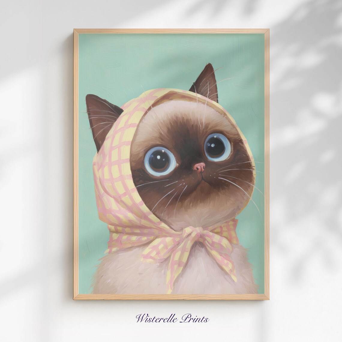 Cat Wearing Headscarf Poster Print