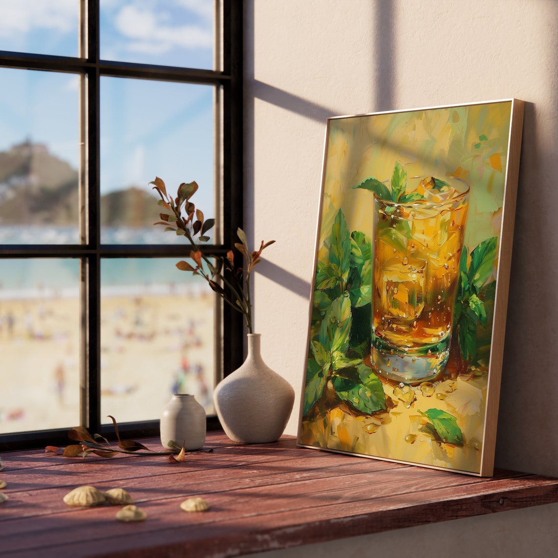Iced Mint Tea Glass with Fresh Mint Leaves Summer Drink Poster - Image 5