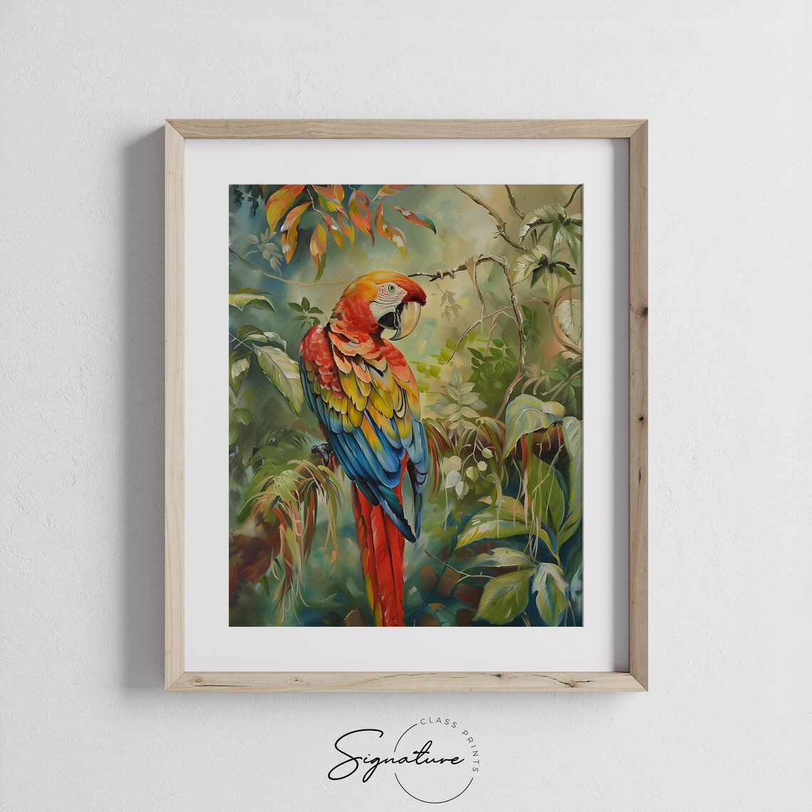 Scarlet Macaw Parrot Tropical Rainforest Colorful Bird Poster - Image 3