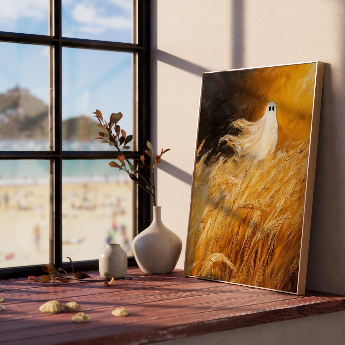 Ghost Golden Wheat Field Dramatic Amber Harvest Storm Sky Poster - Image 5