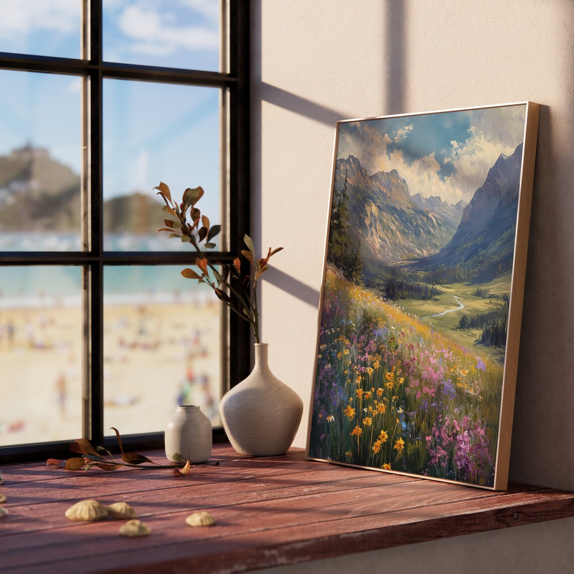Alpine Valley In Spring Art Print, Mountain Landscape - Image 5