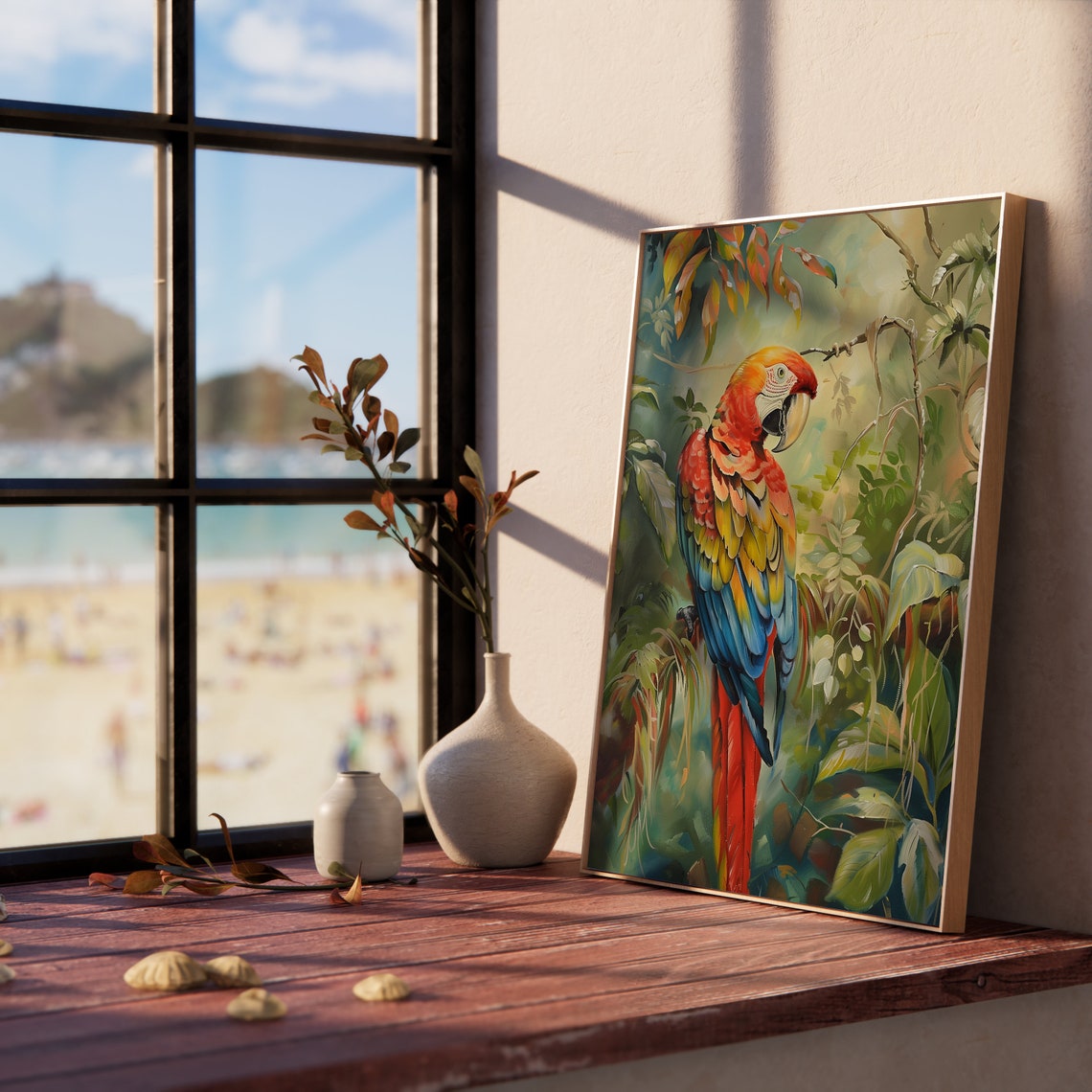 Scarlet Macaw Parrot Tropical Rainforest Colorful Bird Poster - Image 5