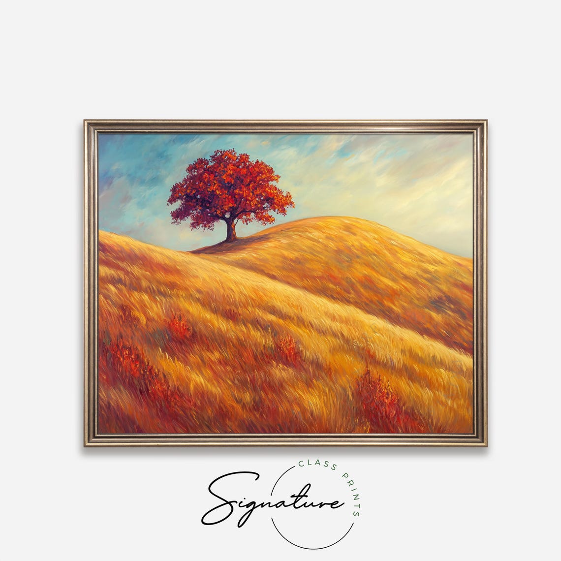 Pumpkin Patch With Red Barn Rustic Fall Farm Landscape Poster - Image 4