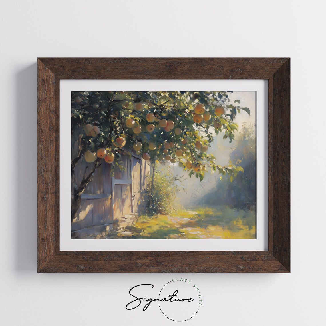 Sun Ripened Fruit Hanging Above a Rustic Barn Door on a Crisp Morning Poster - Image 5