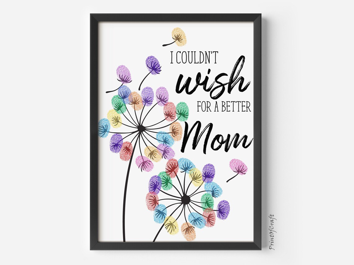 Mothers Day Handprint Craft, Nursery Art Print