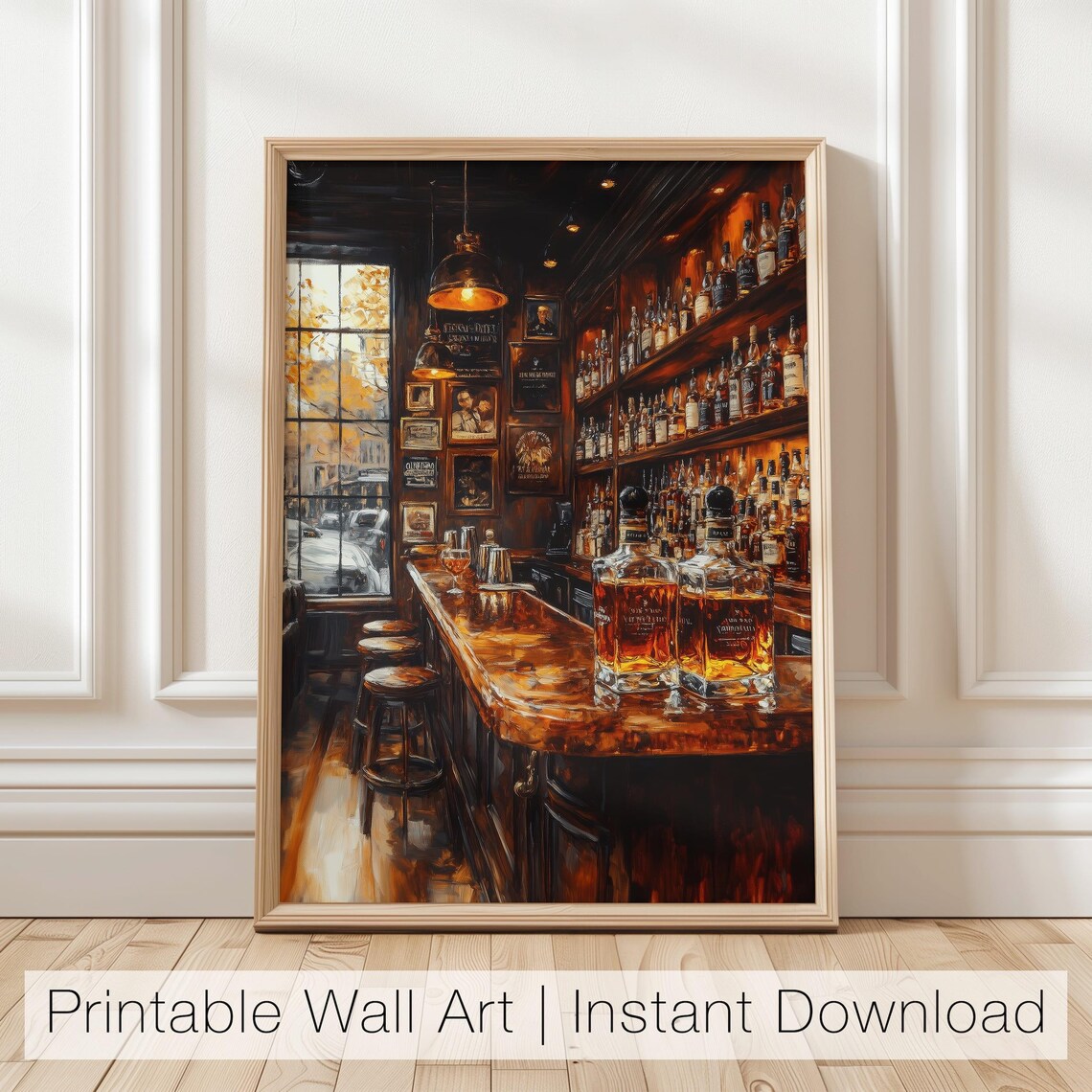 Vintage Bar Wall Art Whiskey Bar Decor Poster