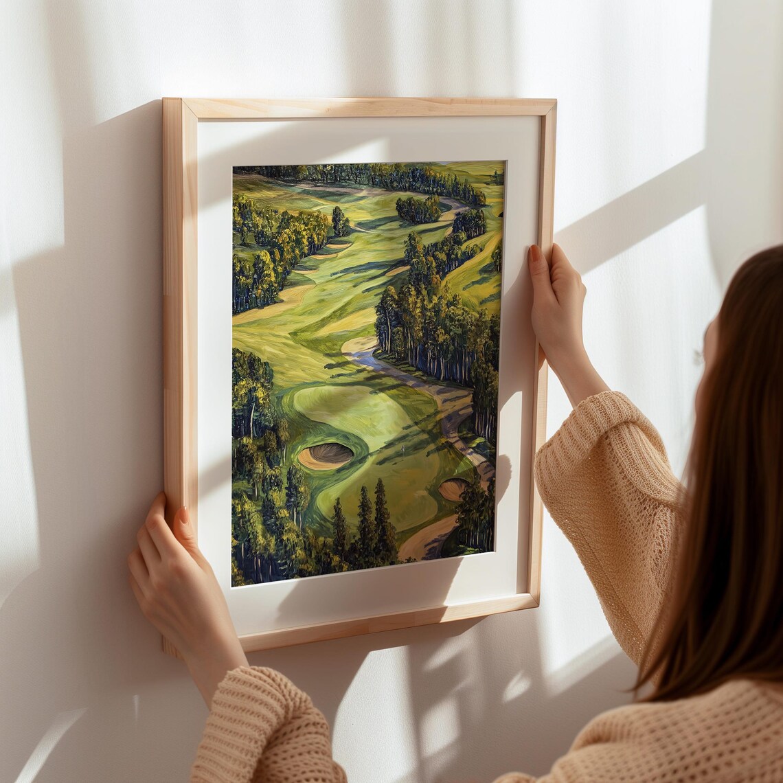 Golf Course Landscape Art Print Golf Lover Wall Decor Fairway Art Golfing Poster Decor - Image 5