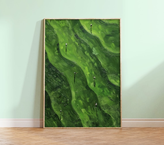 Golf Course Abstract Art Print Wall Art