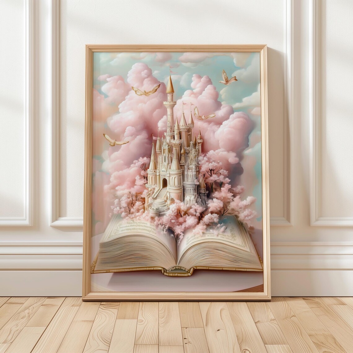Fairy Tale Castle Art Print, Fantasy Book Lover Decor