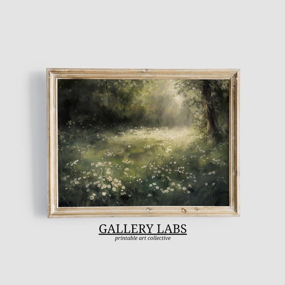 Muted Wildflower Print, Vintage Farmhouse Art Print