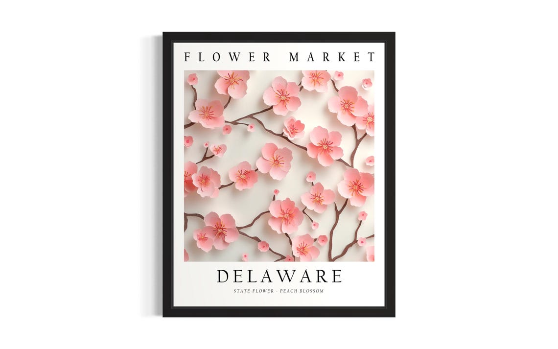 September Birth Flower Aster Flower Market Style Wall Decor Poster