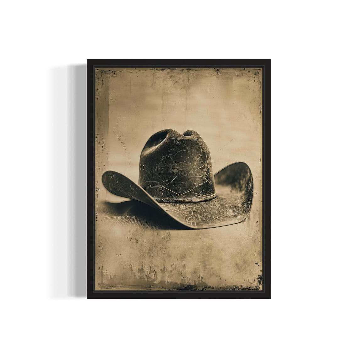 Cowboy Hat Poster Art Print Vintage Gothic Wall Art Painting Decor Photo