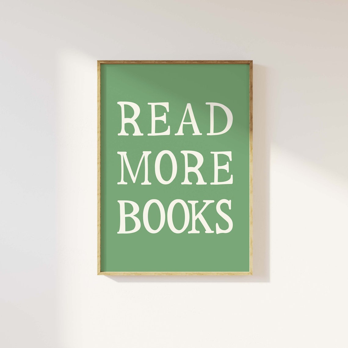 Read More Books Print Art Cute Library Decor Trendy Reading Poster Book Lover Wall Art Green Wall Art - Image 4