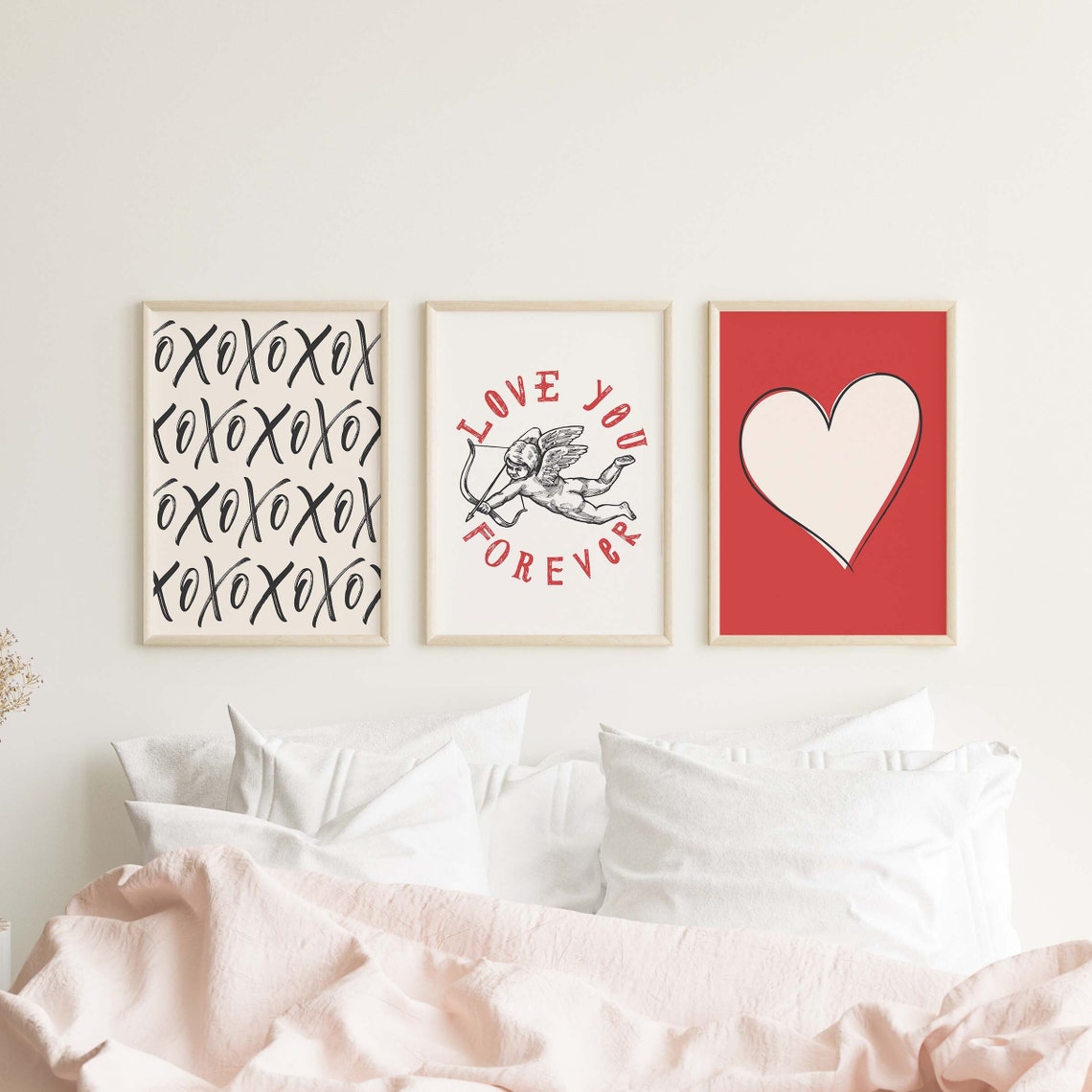 Valentines Day Gallery Wall Art 10 Cute Red Prints Holiday Wall Art Trendy Valentines Decor - Image 3