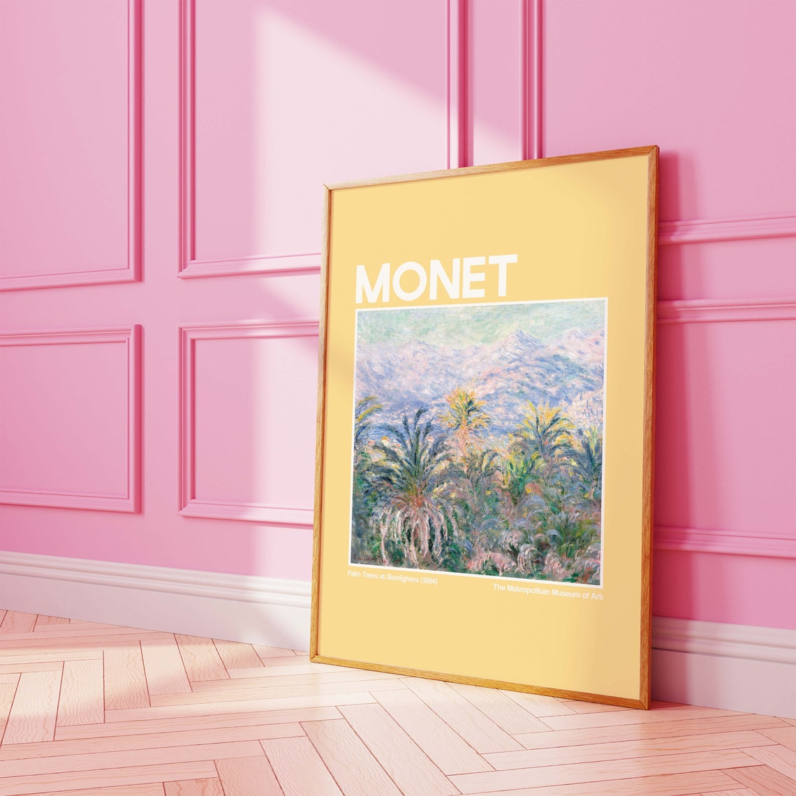 Monet Palm Trees at Bordighera Yellow Exhibition Poster Met Art - Image 4