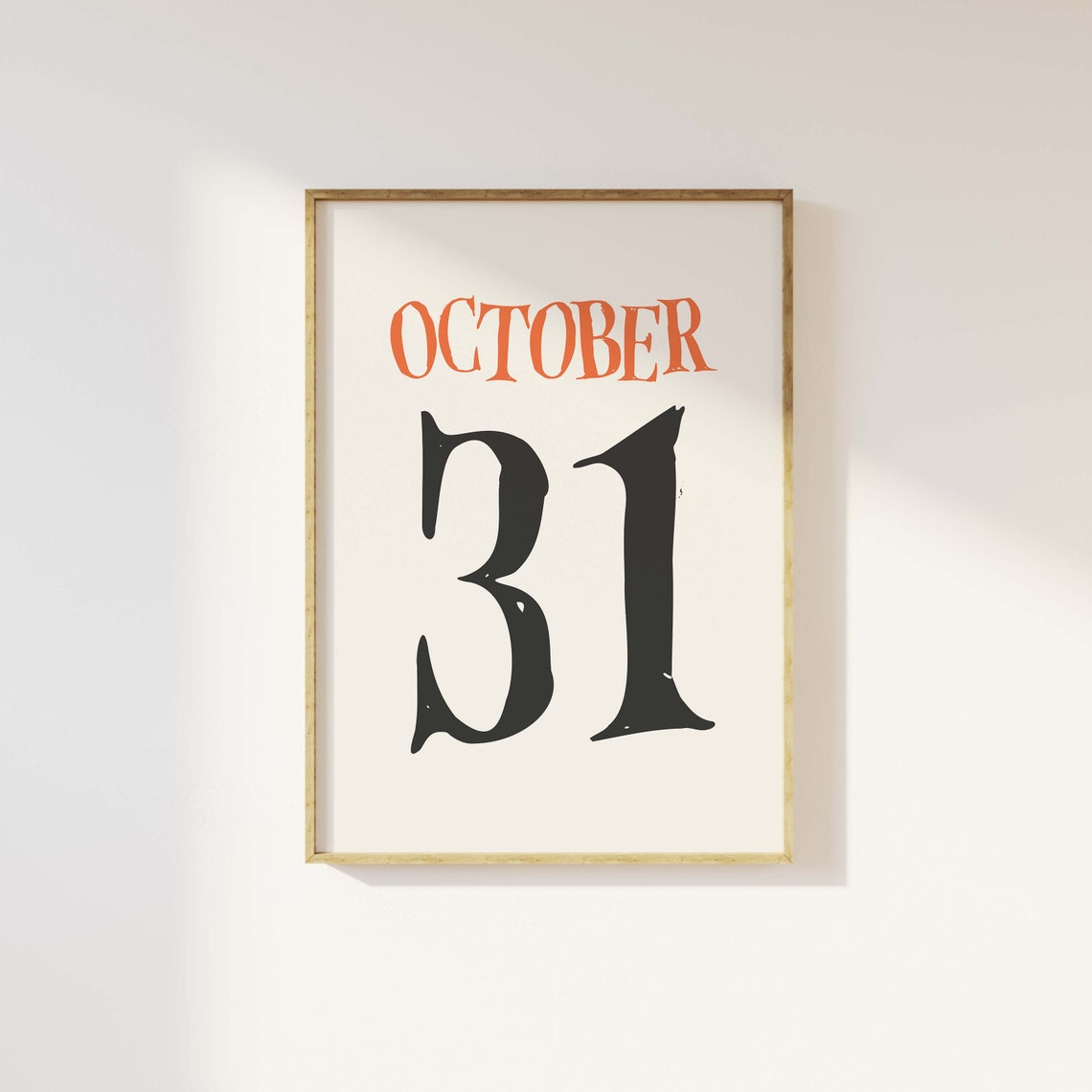 October 31 Halloween Date Typography Art Poster for Spooky Decor - Image 2