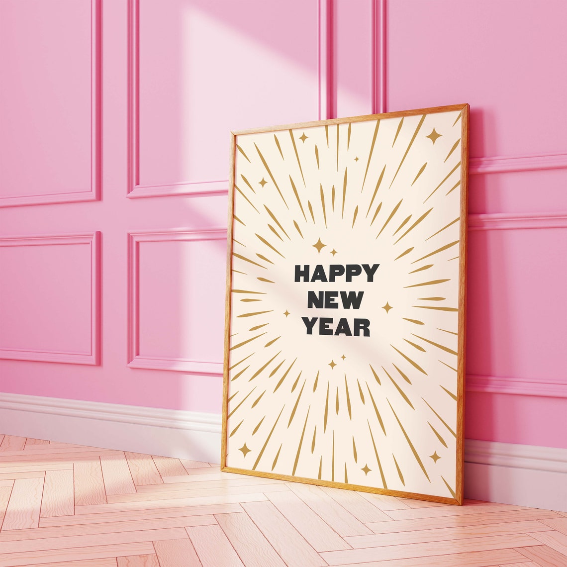Happy New Year Black Gold Sunburst Celebration Eve Party Poster - Image 3