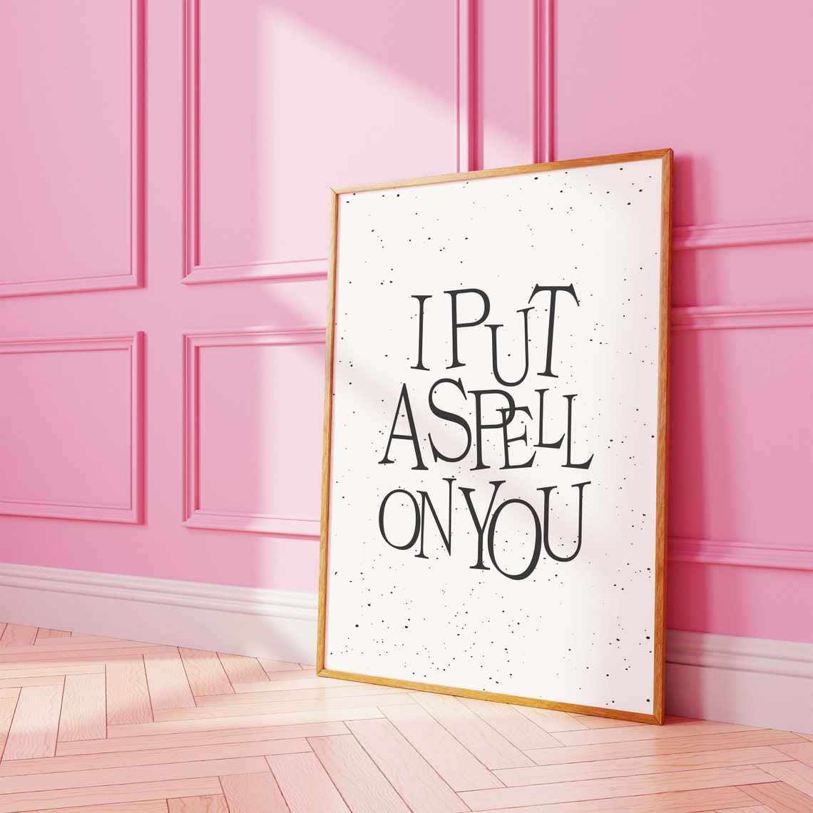 I Put A Spell On You Minimal White Halloween Quote Wall Decor Poster - Image 4