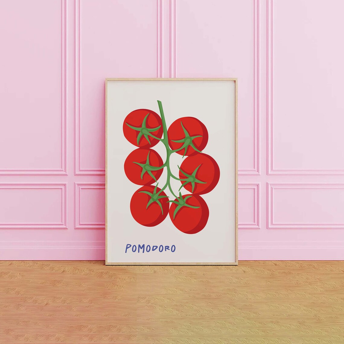 Pomodoro Tomato Vine Italian Kitchen Botanical Art Food Poster - Image 2