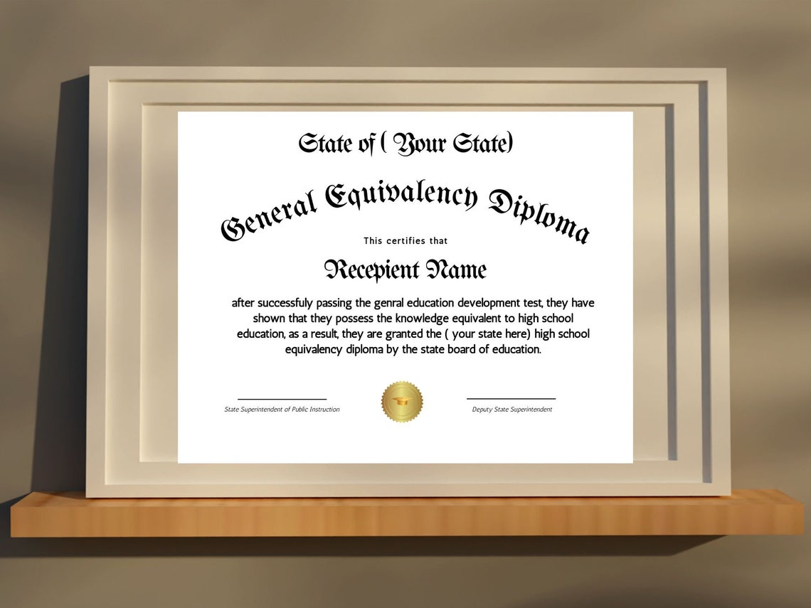 Editable GED Diploma Certificate Canva Template Personalized Print - Image 6