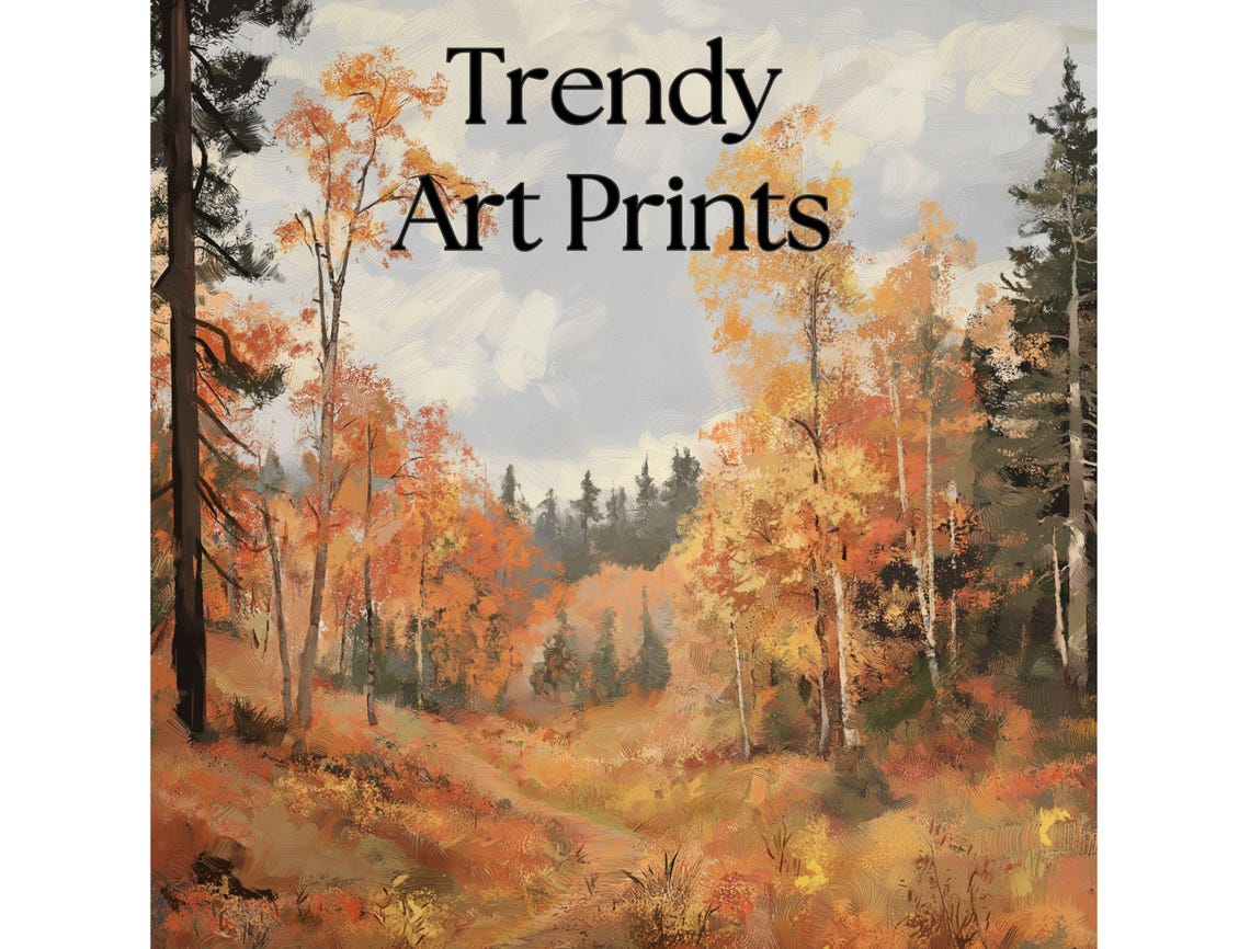Vibrant Autumn Forest Orange Golden Foliage Fall Landscape Poster - Image 4