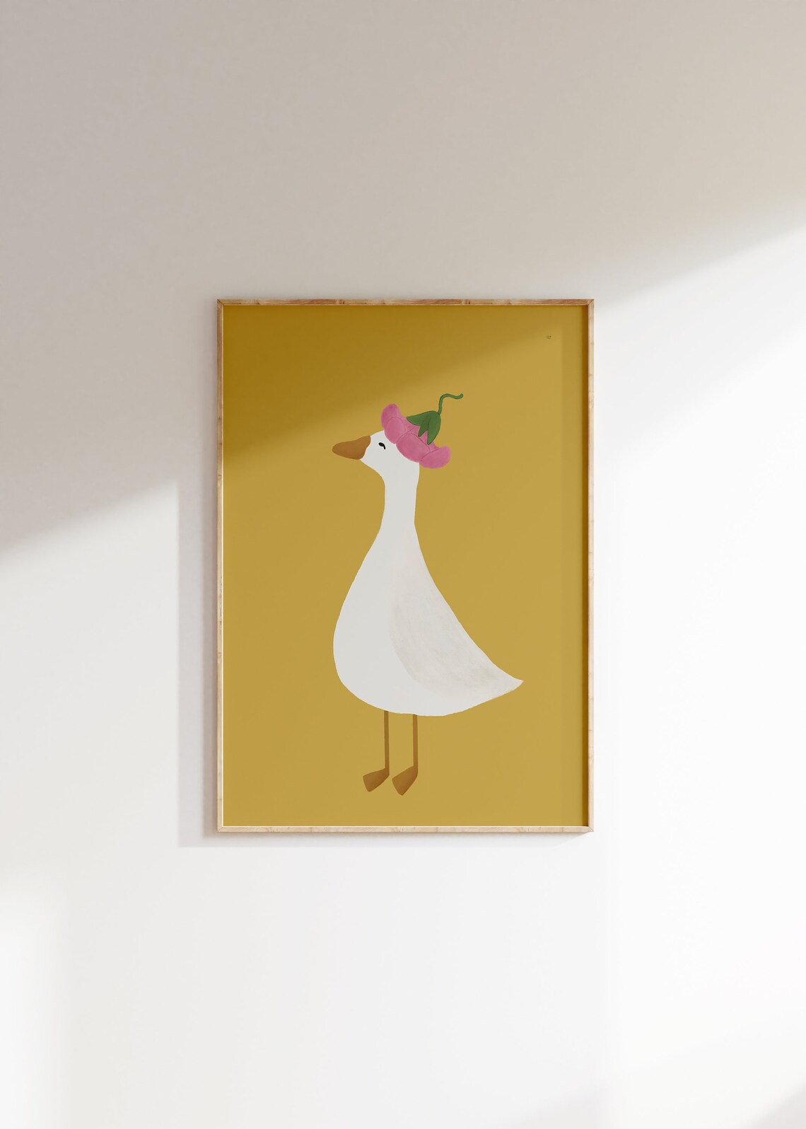 Silly Goose Cute Goose Nursery Decor Art Print