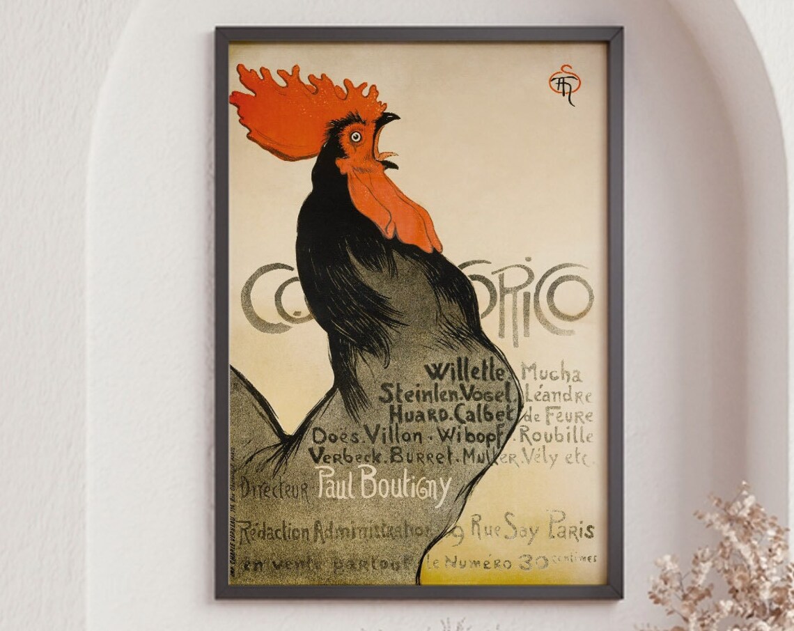 Cocorico French Art Magazine Cover 1899 Poster