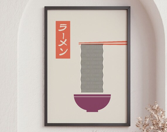Ramen Noodle Print, Japanese Culture Art Print