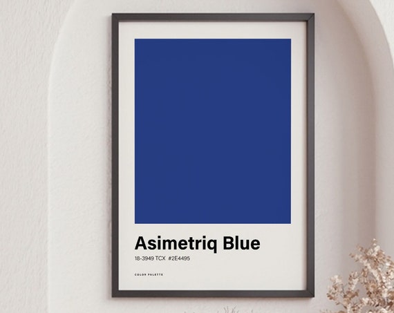 Asimetriq Blue Color Poster Print Color Art Pastel Gallery Wall Print Neutral Decor Minimalist Poster Home Decor Living Room