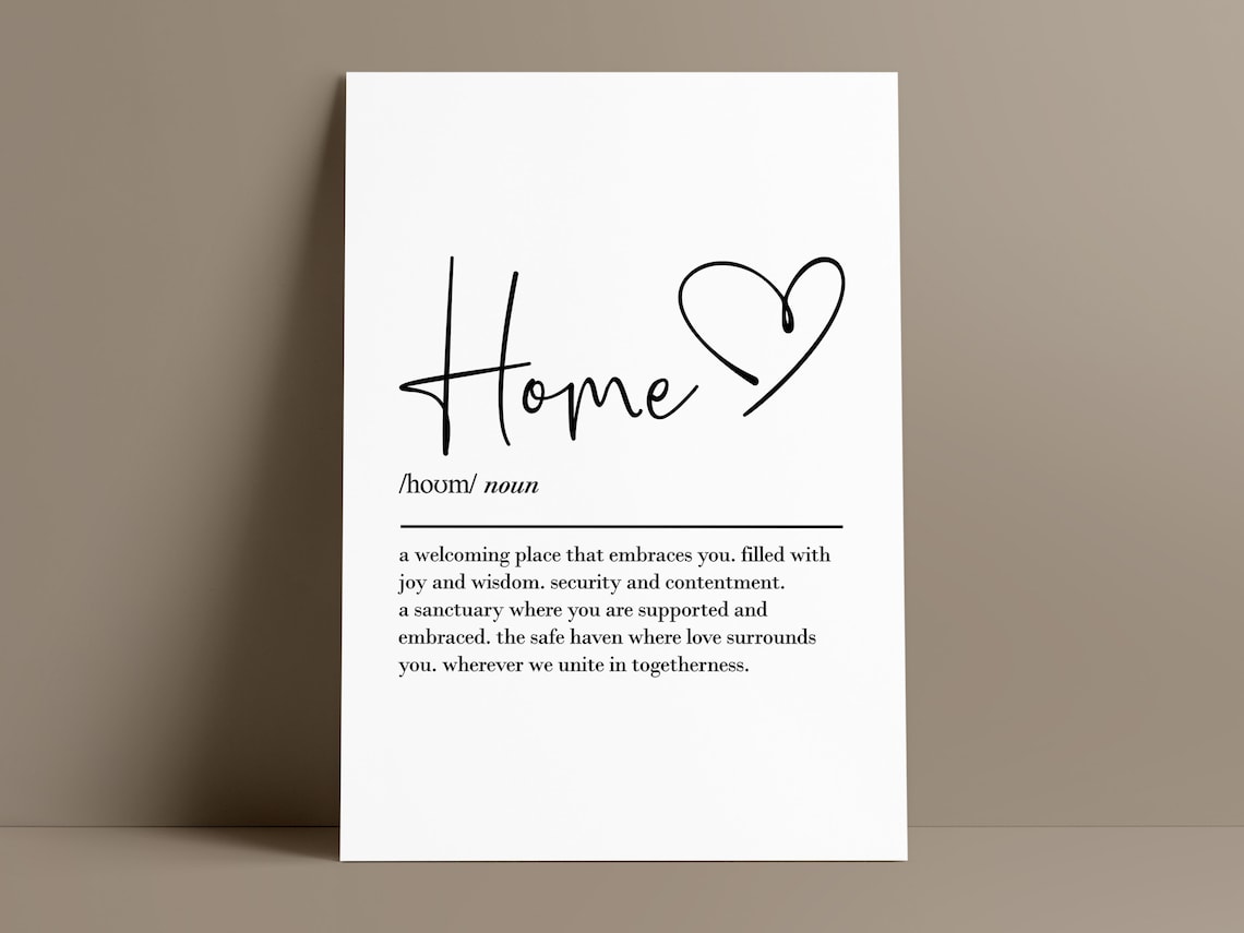 Home Definition Art Print, Family Gift Wall Art - Image 2