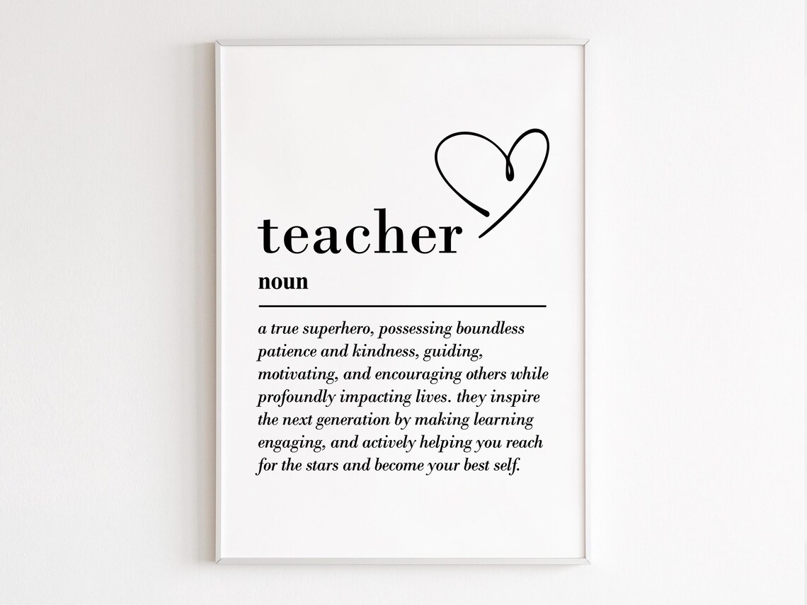 Teacher End Of School Year Wall Art Print